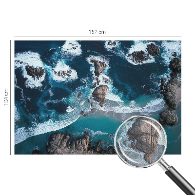 Papel mural con patrón decorativo olas del océano