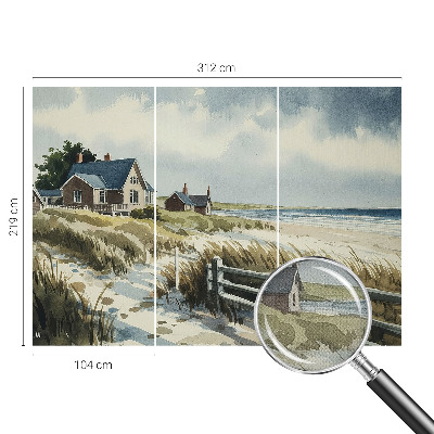 Papel mural texturado decorativo dunas de playa