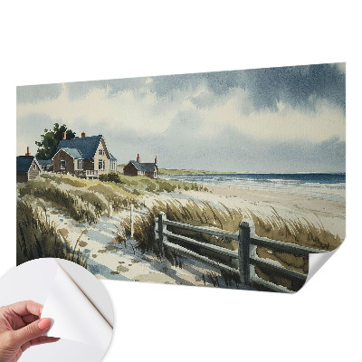 Papel mural texturado decorativo con diseño de dunas de playa