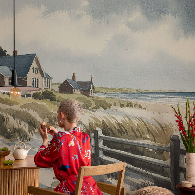 Papel mural texturado decorativo dunas de playa