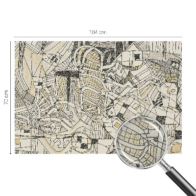 Mural de pared con estampado hermoso abstracción geométrica