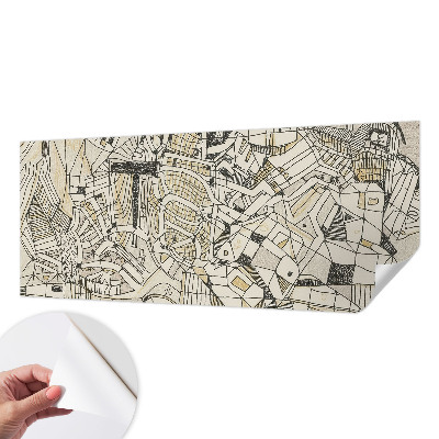 Mural de pared con estampado hermoso abstracción geométrica