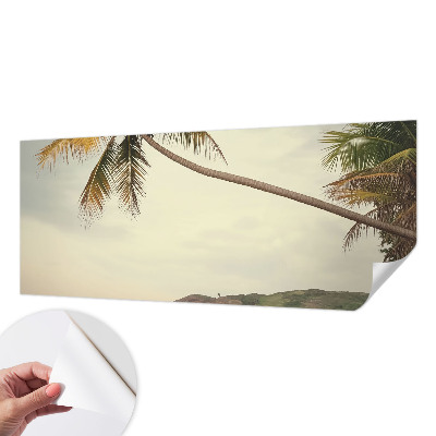Papel mural texturado decorativo con diseño de paisaje tropical