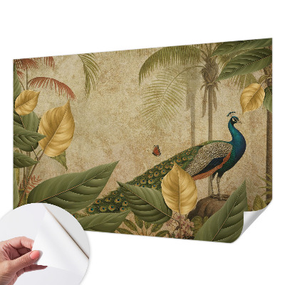 Fotomural decorativo para cabecero de cama con diseño de ave exótica