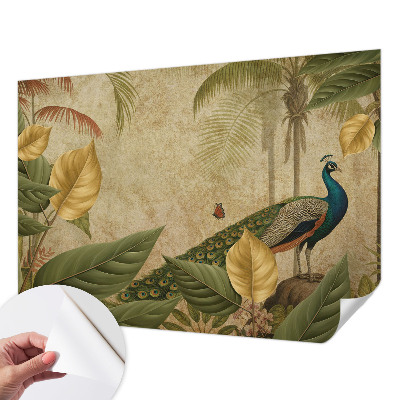 Fotomural decorativo para cabecero de cama con diseño de ave exótica