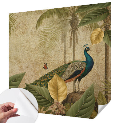 Fotomural decorativo para cabecero de cama con diseño de ave exótica