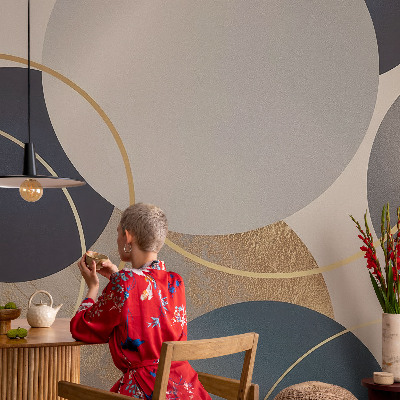 Mural de pared con estampado hermoso Círculos creativos