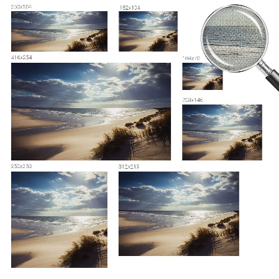 Fotomural decorativo para cabecero de cama con diseño 'Costa radiante' para crear un ambiente luminoso en la habitación