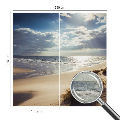 Fotomural decorativo para cabecero de cama con diseño 'Costa radiante' para crear un ambiente luminoso en la habitación