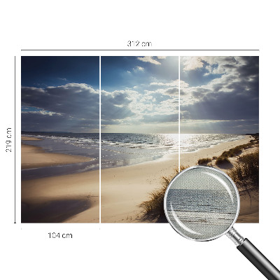 Fotomural decorativo para cabecero de cama Costa radiante