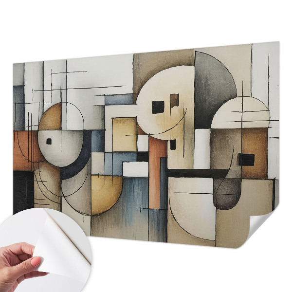 Papel mural texturado decorativo Armonía geométrica