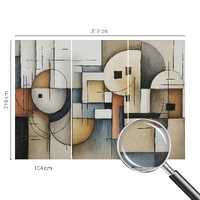 Papel mural texturado decorativo Armonía geométrica