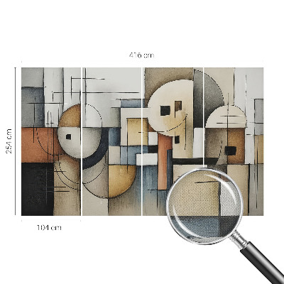 Papel mural texturado decorativo Armonía geométrica
