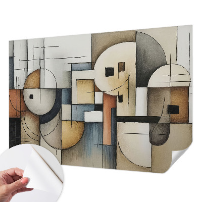 Papel mural texturado decorativo con diseño de armonía geométrica