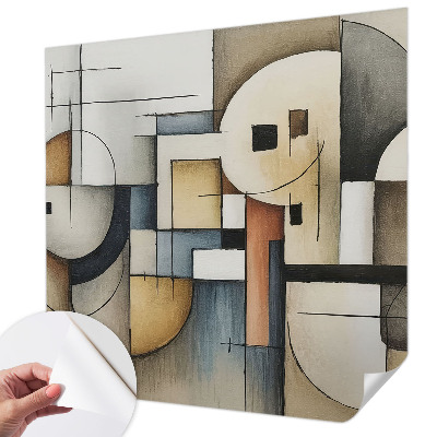 Papel mural texturado decorativo Armonía geométrica