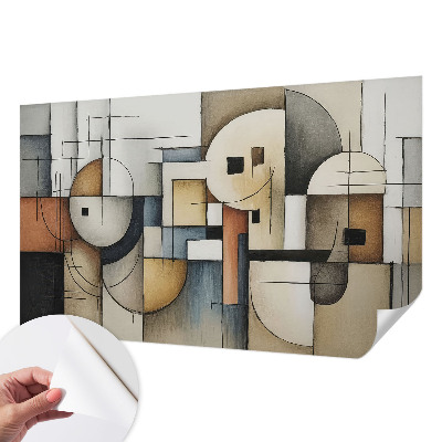 Papel mural texturado decorativo Armonía geométrica