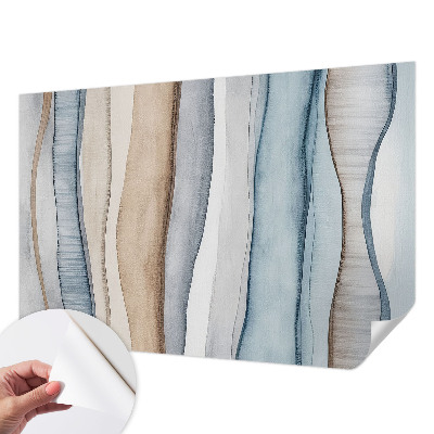 Papel mural con patrón decorativo con diseño de rayas abstractas
