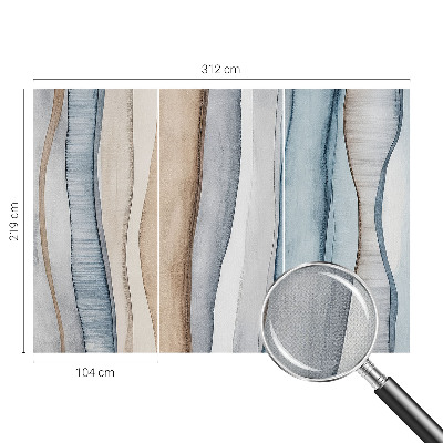 Papel mural con patrón decorativo rayas abstractas