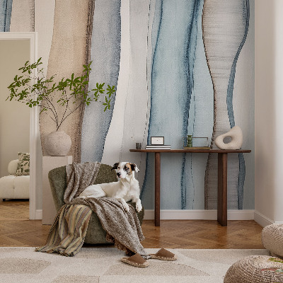 Papel mural con patrón decorativo rayas abstractas