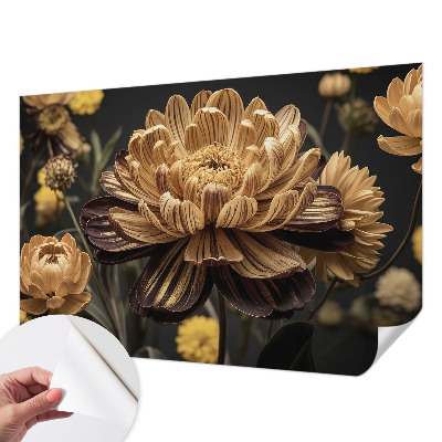 Fotomural decorativo para cabecero de cama con motivo floral elegante