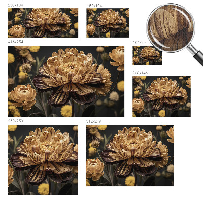 Fotomural decorativo para cabecero de cama Elegancia floral