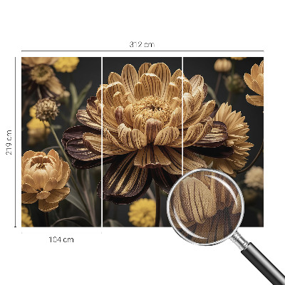 Fotomural decorativo para cabecero de cama con motivo floral elegante