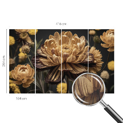 Fotomural decorativo para cabecero de cama con motivo floral elegante