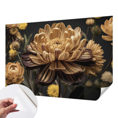 Fotomural decorativo para cabecero de cama con motivo floral elegante