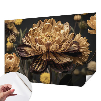Fotomural decorativo para cabecero de cama Elegancia floral
