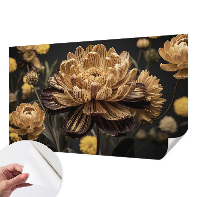 Fotomural decorativo para cabecero de cama Elegancia floral