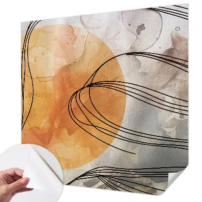 Mural de pared con estampado hermoso con una abstracción armoniosa