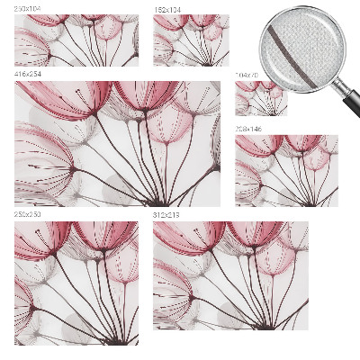Fotomural decorativo para cabecero de cama con siluetas florales