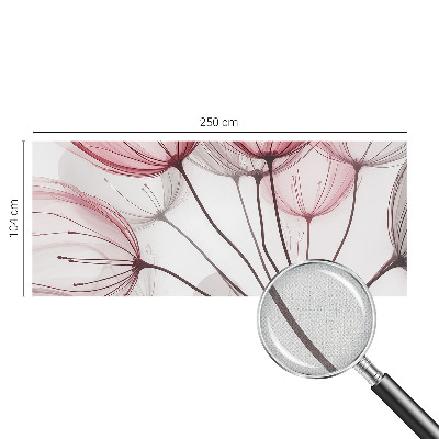 Fotomural decorativo para cabecero de cama con siluetas florales