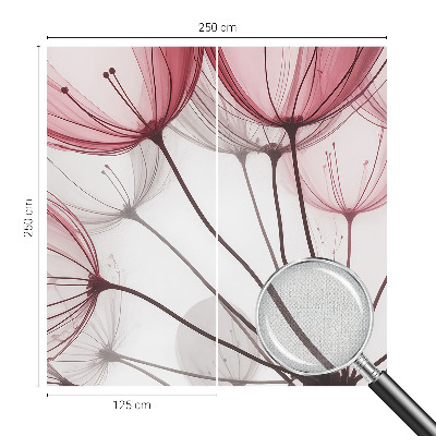 Fotomural decorativo para cabecero de cama Siluetas florales