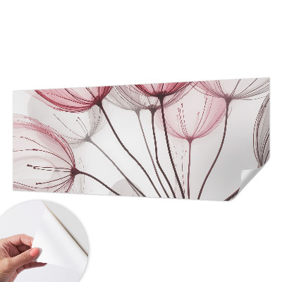 Fotomural decorativo para cabecero de cama Siluetas florales