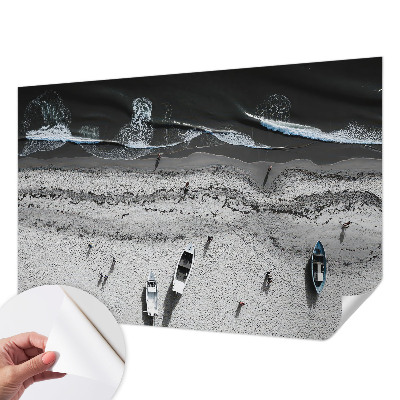 Papel mural con patrón decorativo con diseño 'Tranquilidad en la playa' inspirado en la costa