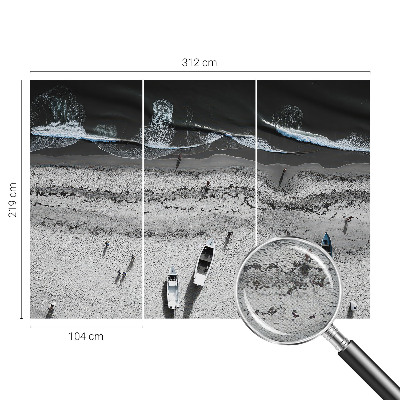 Papel mural con patrón decorativo Tranquilidad en la playa