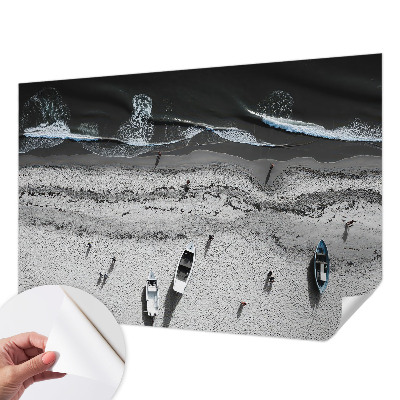 Papel mural con patrón decorativo con diseño 'Tranquilidad en la playa' inspirado en la costa