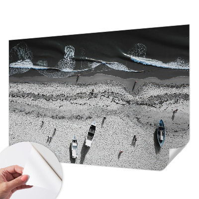 Papel mural con patrón decorativo con diseño 'Tranquilidad en la playa' inspirado en la costa