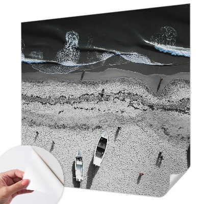 Papel mural con patrón decorativo con diseño 'Tranquilidad en la playa' inspirado en la costa