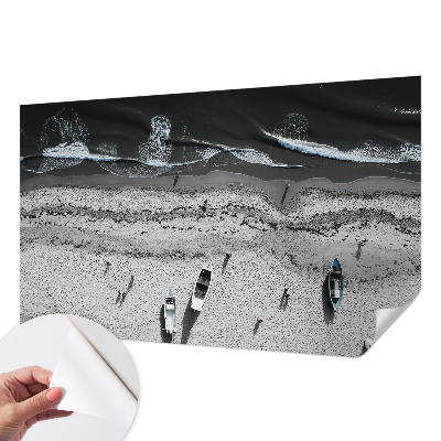 Papel mural con patrón decorativo con diseño 'Tranquilidad en la playa' inspirado en la costa
