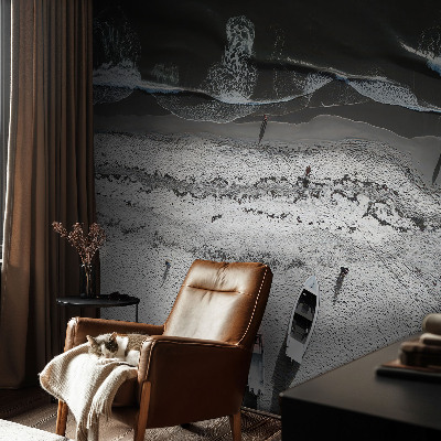 Papel mural con patrón decorativo Tranquilidad en la playa