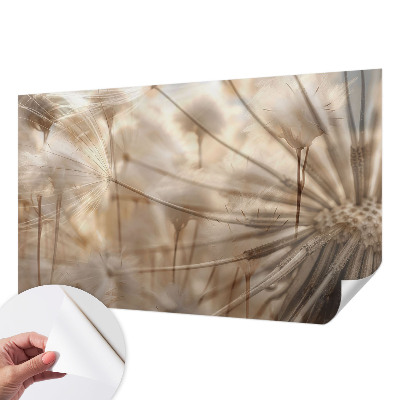 Papel mural texturado decorativo con un motivo sutil de dientes de león
