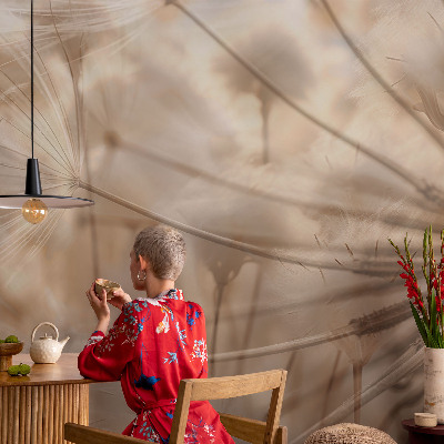 Papel mural texturado decorativo Dientes de león sutiles