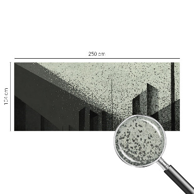 Fotomural decorativo para cabecero de cama con diseño de geometría urbana