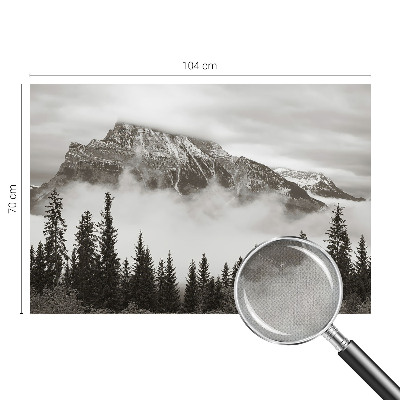 Papel mural con patrón decorativo paisaje de montaña