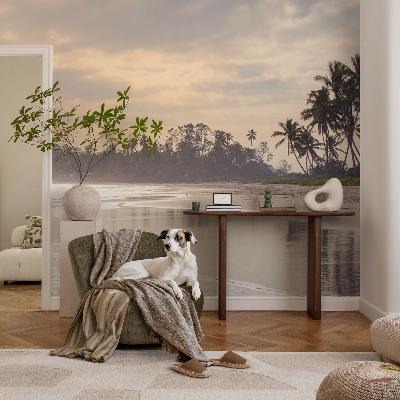 Mural de pared con estampado hermoso Mañana en la playa