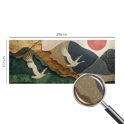 Fotomural decorativo para cabecero de cama Grullas del Este