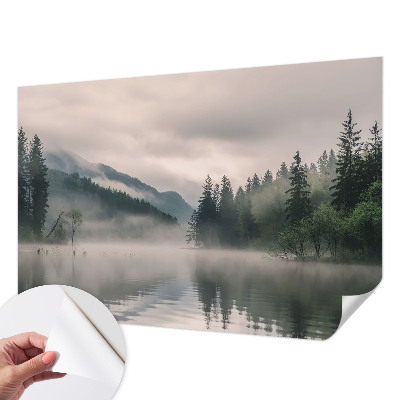 Papel mural con patrón decorativo con diseño de lago atmosférico