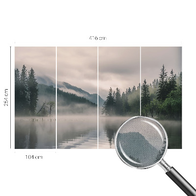 Papel mural con patrón decorativo con diseño de lago atmosférico